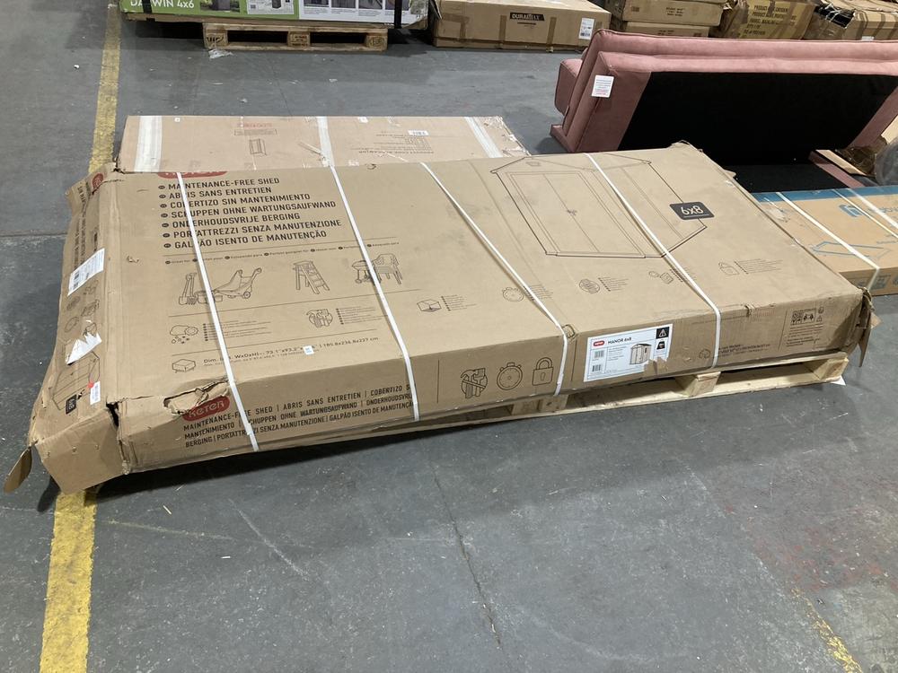 Lot 358  
            Chesterfield SR39 - Collection or Optional Delivery Available 

                
KETER MANOR 6 X 8 OUTDOOR GARDEN SHED IN BEIGE ORIGINAL RRP- £620 (LOCATION: B8) ...