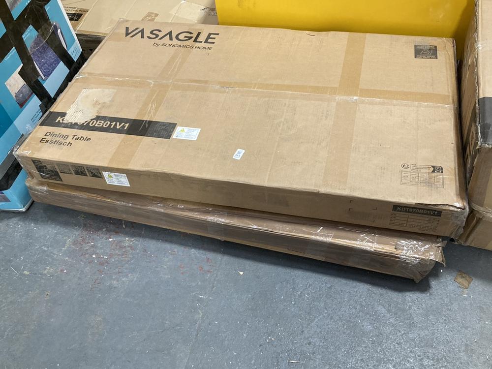 Lot 363  
            Chesterfield SR39 - Collection or Optional Delivery Available 

                
VASAGLE DINING TABLE TO INCLUDE LOMANER 110 VINTAGE STORAGE TABLE (LOCATION: B8)