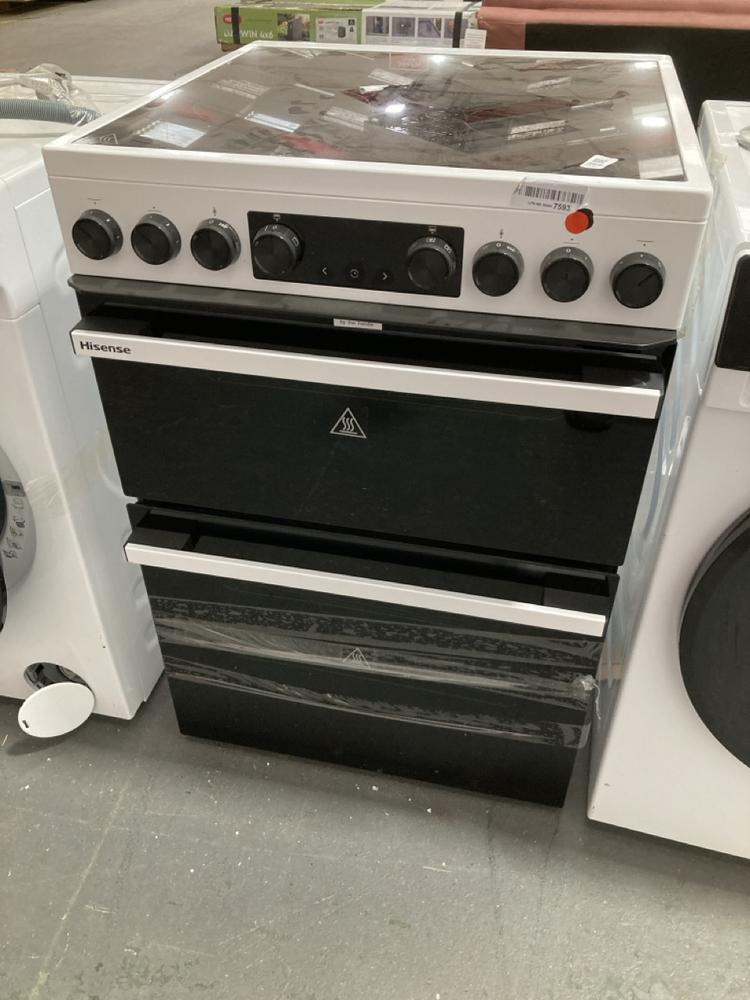 Lot 369  
            Chesterfield SR39 - Collection or Optional Delivery Available 

                
HISENSE DOUBLE ELECTRIC OVEN IN WHITE MODEL: HDCEC6C20W ORIGINAL RRP- £499 (LOCAT...