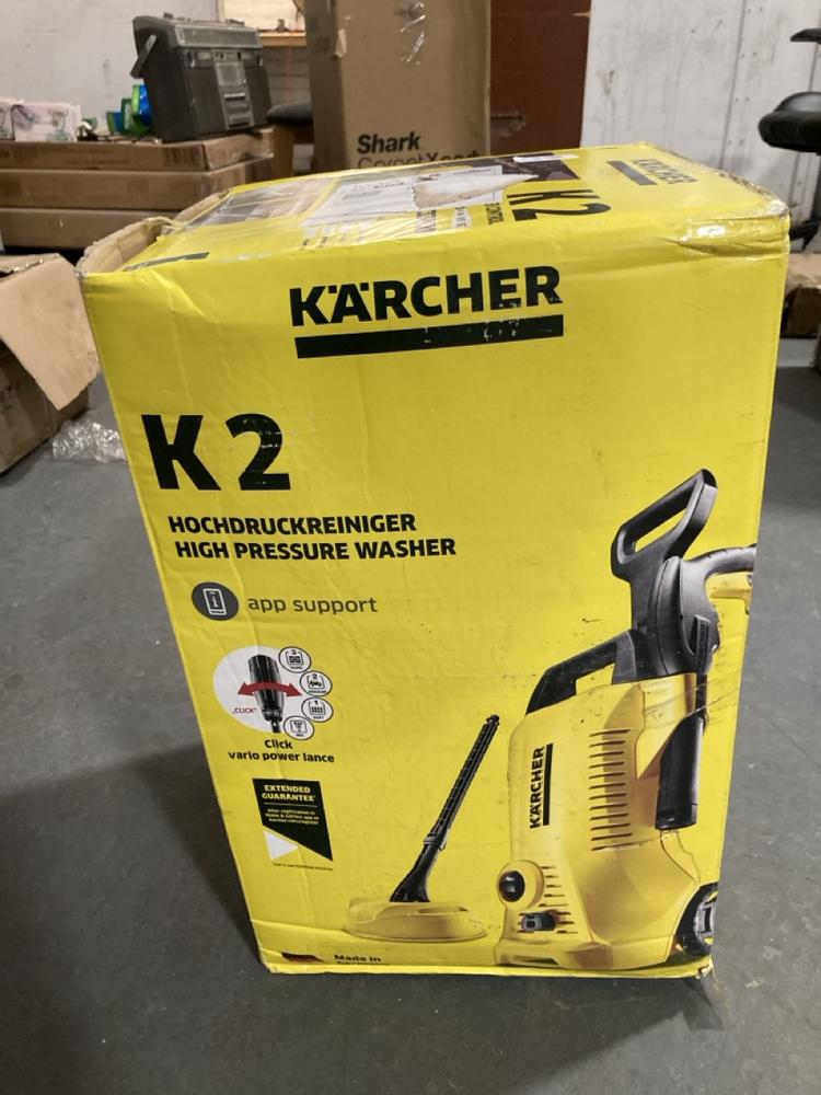 Lot 376  
            Chesterfield SR39 - Collection or Optional Delivery Available 

                
KARCHER K2 PRESSURE WASHER (LOCATION: B RACKING)