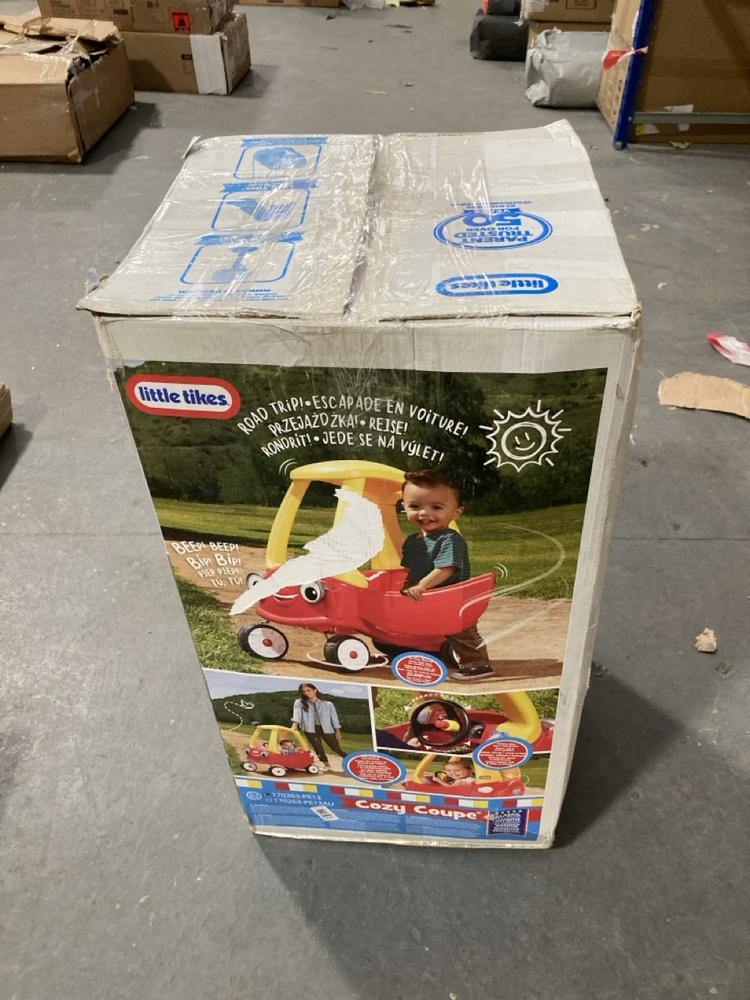 Lot 385  
            Chesterfield SR39 - Collection or Optional Delivery Available 

                
LITTLE TIKES CRAZY COUPE KIDS CAR (LOCATION: B RACKING)