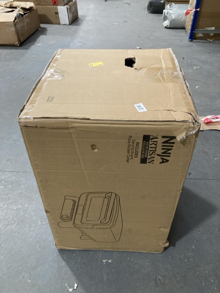Lot 390  
            Chesterfield SR39 - Collection or Optional Delivery Available 

                
NINJA ARTISAN ELECTRIC OUTDOOR PIZZA AND AIR FRY OVEN ORIGINAL RRP- £250 (LOCATIO...