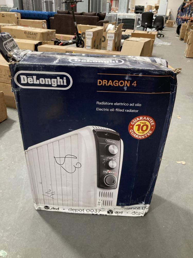 Lot 396  
            Chesterfield SR39 - Collection or Optional Delivery Available 

                
DELONGHI DRAGON 4 ELECTRIC OIL FILLED RADIATOR ORIGINAL RRP- £190 (LOCATION: B RA...