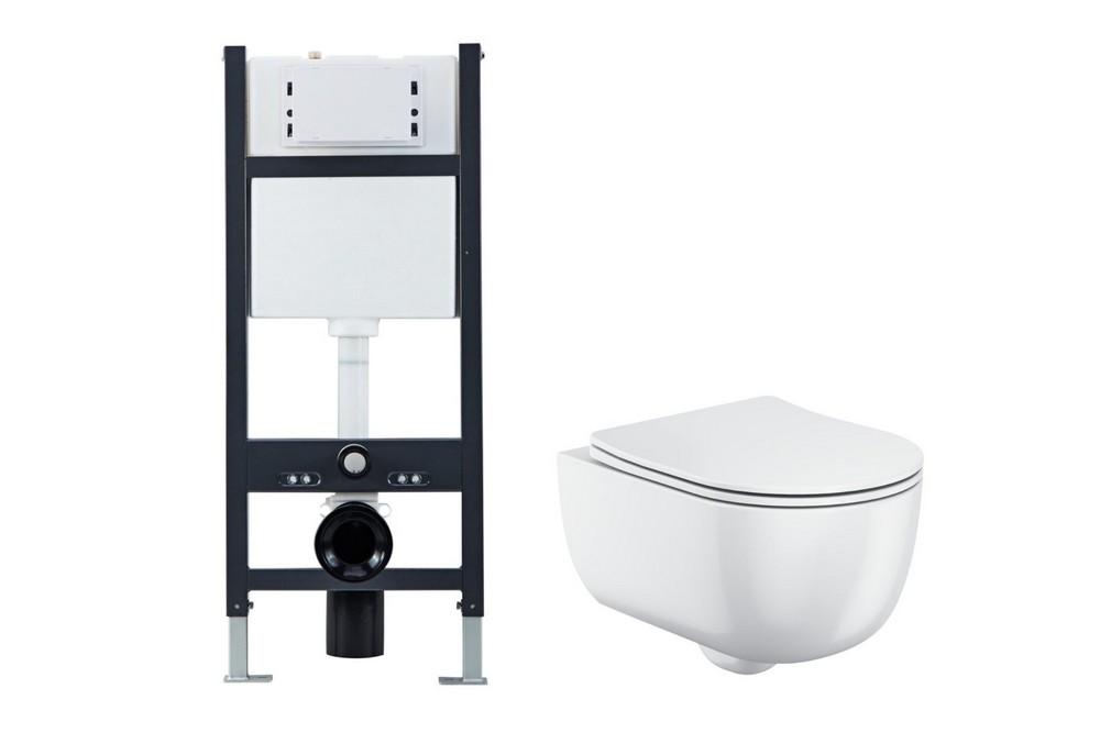 Lot 39  
            Chesterfield SR39 - Collection 

                
WC FRAME & CISTERN WITH RIVIERA ROUND WALL HUNG WC
- ORIGINAL RRP £688 (LOCATION:...