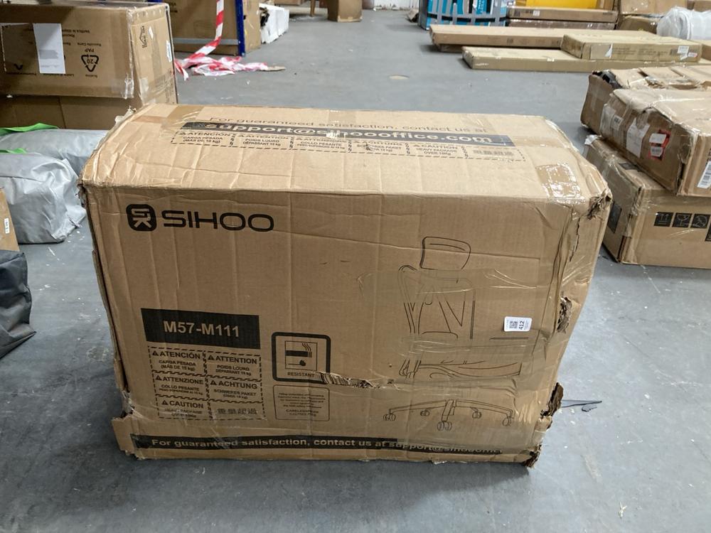 Lot 412  
            Chesterfield SR39 - Collection or Optional Delivery Available 

                
SIHOO OFFICE CHAIR IN BLACK (LOCATION: B RACKING)