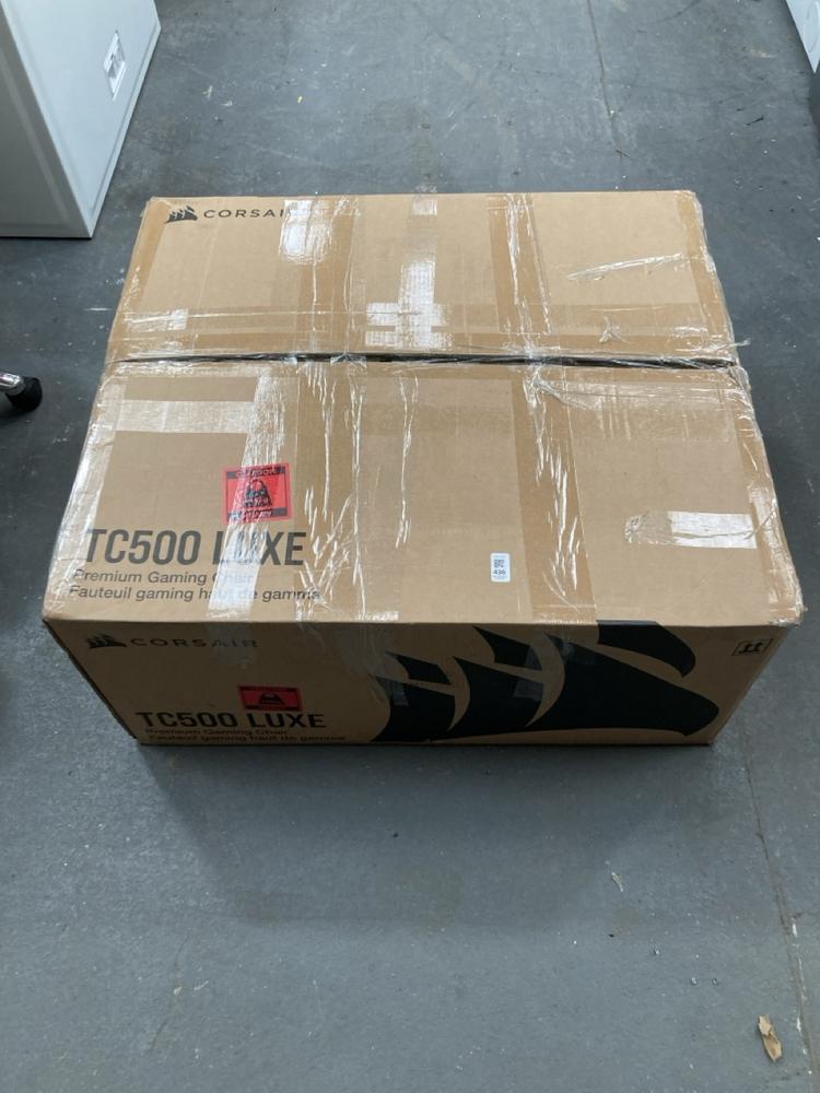 Lot 436  
            Chesterfield SR39 - Collection or Optional Delivery Available 

                
CORSAIR TC500 LUXE PREMIUM GAMING CHAIR ORIGINAL RRP- £400 (LOCATION: B RACKING)