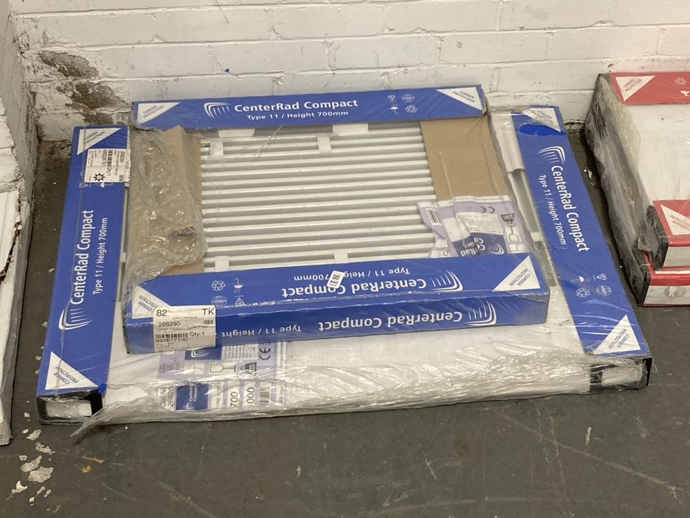 Lot 442  
            Chesterfield SR39 - Collection or Optional Delivery Available 

                
CENTERRAD COMPACT 700MM RADIATOR IN WHITE TO INCLUDE CENTERRAD RADIATOR IN WHITE ...