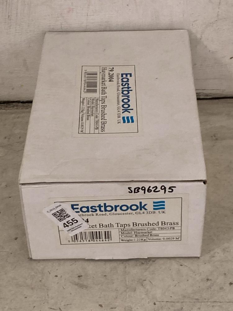 Lot 455  
            Chesterfield SR39 - Collection or Optional Delivery Available 

                
EASTBROOK HAYMARKET BATH TAPS BRUSHED BRASS (LOCATION: A RACKING )