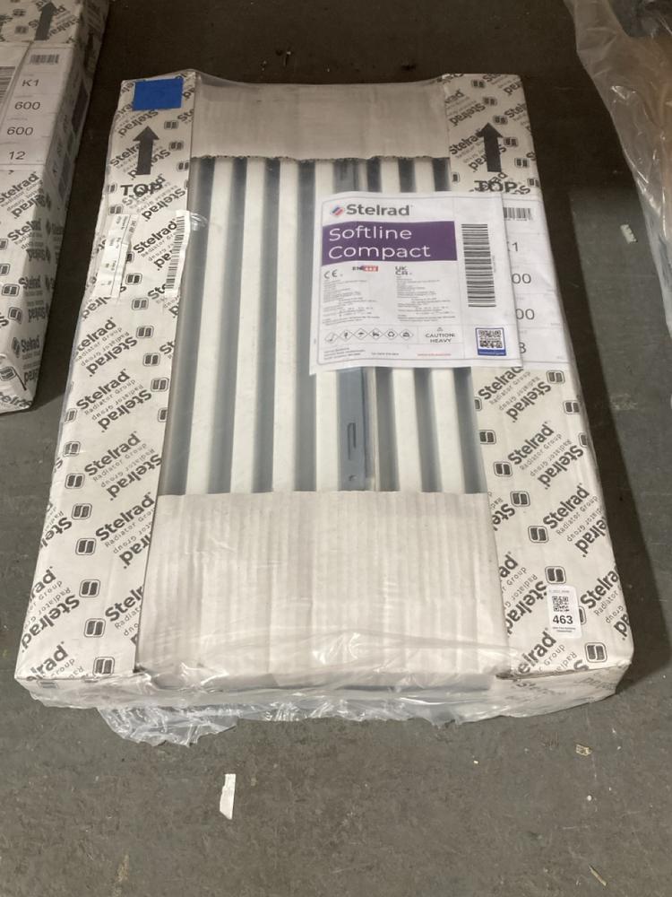 Lot 463  
            Chesterfield SR39 - Collection or Optional Delivery Available 

                
STELRAD SOFTLINE COMPACT RADIATOR IN WHITE (LOCATION: A RACKING)