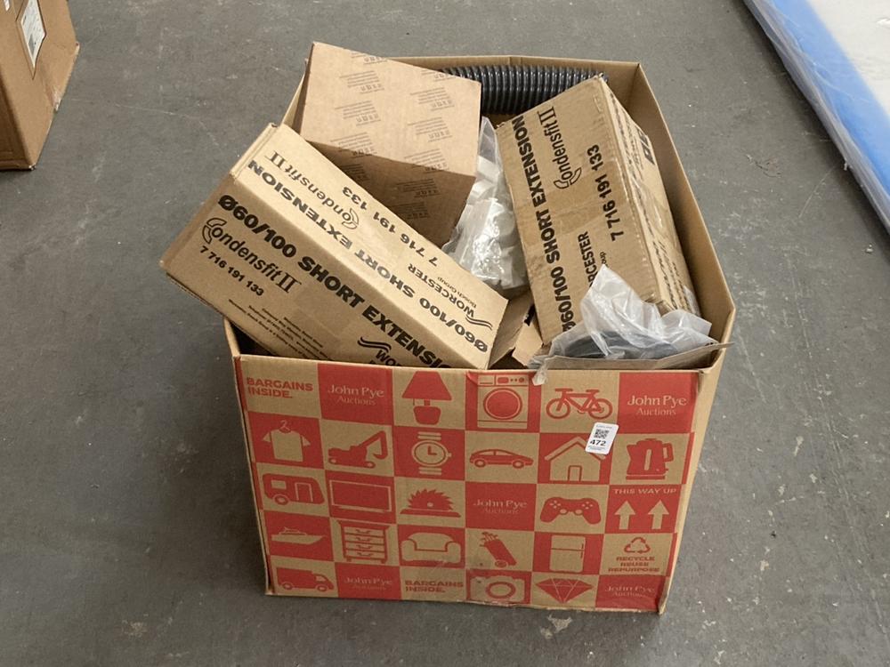 Lot 472  
            Chesterfield SR39 - Collection or Optional Delivery Available 

                
BOX OF ASSORTED BATHROOM ITEMS TO INCLUDE 60/100 SHORT EXTENSION (LOCATION: A RAC...