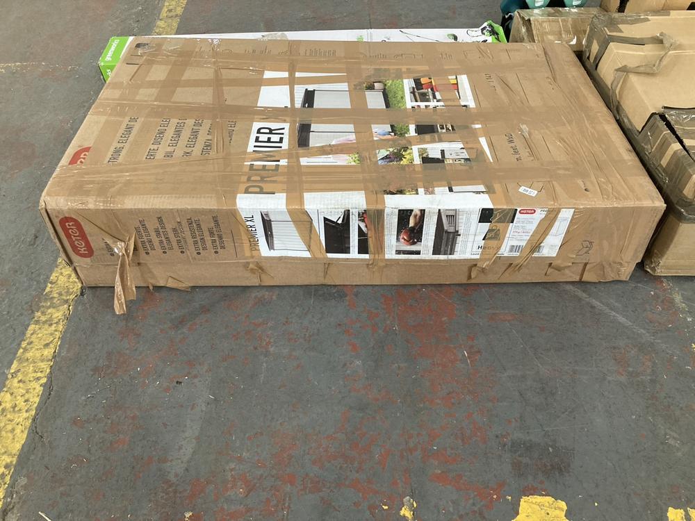 Lot 571  
            Chesterfield SR39 - Collection or Optional Delivery Available 

                
KETER PREMIER XL OUTDOOR GARDEN STORAGE BOX ORIGINAL RRP- £250 (LOCATION: A7)