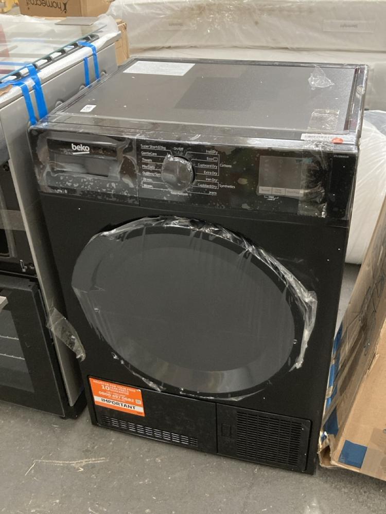 Lot 577  
            Chesterfield SR39 - Collection or Optional Delivery Available 

                
BEKO TUMBLE DRYER IN BLACK MODEL: DTLCE80051B ORIGINAL RRP- £255 (LOCATION: A7)