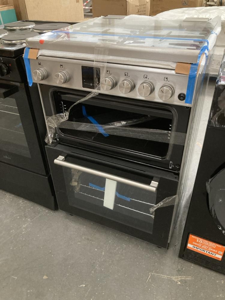 Lot 578  
            Chesterfield SR39 - Collection or Optional Delivery Available 

                
TEKNIX 4 BURNER DOUBLE OVEN IN STAINLESS STEEL MODEL: TKGD60X ORIGINAL RRP- £379 ...