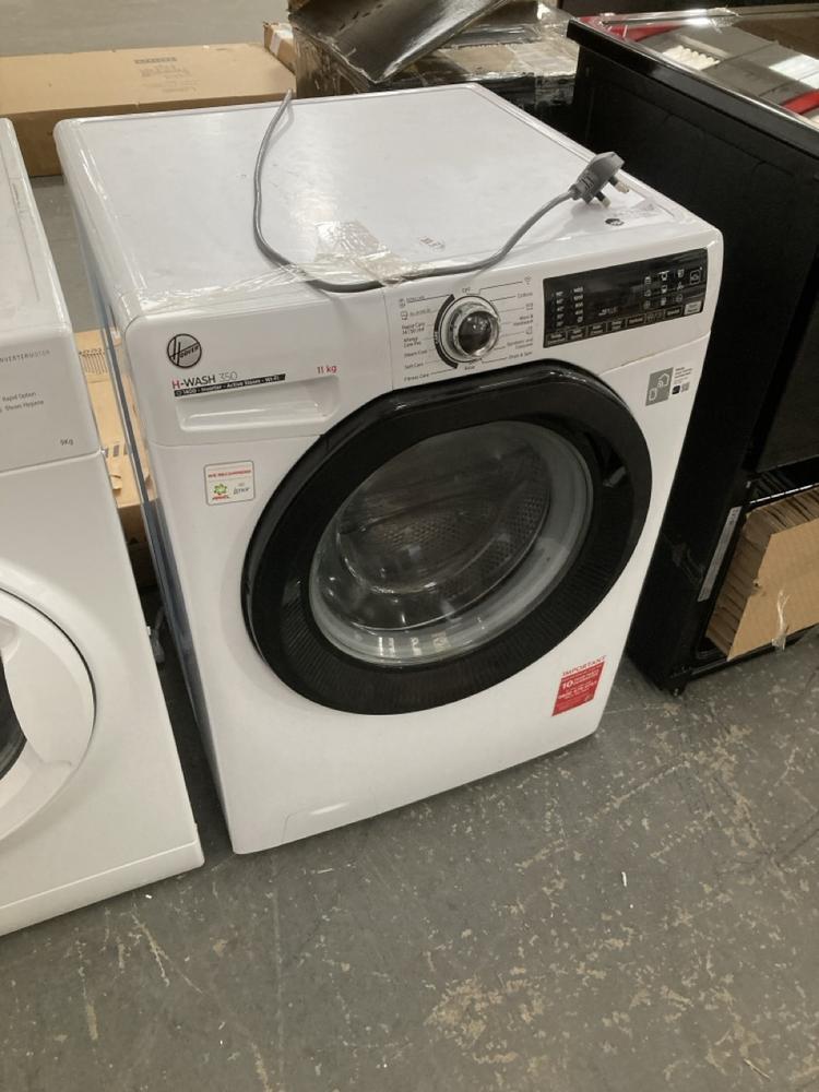 Lot 582  
            Chesterfield SR39 - Collection or Optional Delivery Available 

                
HOOVER H-WASH 350 1400RPM INVERTER ACTIVE STEAM 11KG WASHING MACHINE IN WHITE MOD...