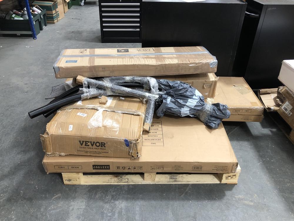 Lot 613  
            Chesterfield SR39 - Collection or Optional Delivery Available 

                
PALLET OF ASSORTED ITEMS TO INCLUDE RHIANO 3 DOOR 2 DRAWER MIRRORED WARDROBE (LOC...