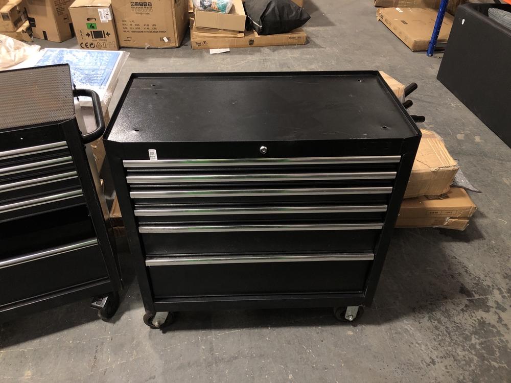 Lot 626  
            Chesterfield SR39 - Collection or Optional Delivery Available 

                
6 DRAWER WHEELED TOOL CHEST IN BLACK (LOCATION: A4)