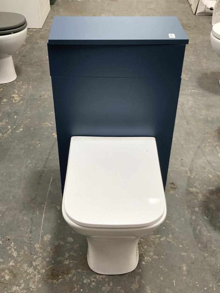Lot 66  
            Chesterfield SR39 - Collection 

                
EMPIRE 500 WC UNIT TWILIGHT BLUE WITH BACK TO WALL PAN & SOFT CLOSE SEAT - ORIGIN...