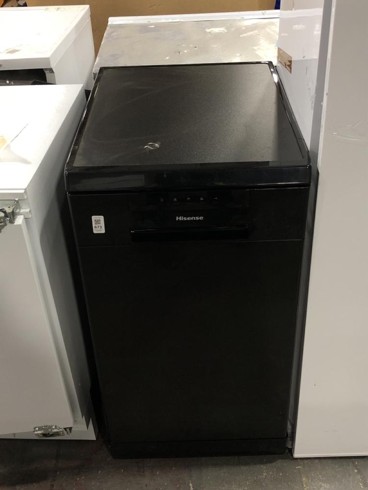Lot 673  
            Chesterfield SR39 - Collection or Optional Delivery Available 

                
HISENSE FREESTANDING DISHWASHER IN BLACK MODEL: HS523E15BUK ORIGINAL RRP- £289 (L...