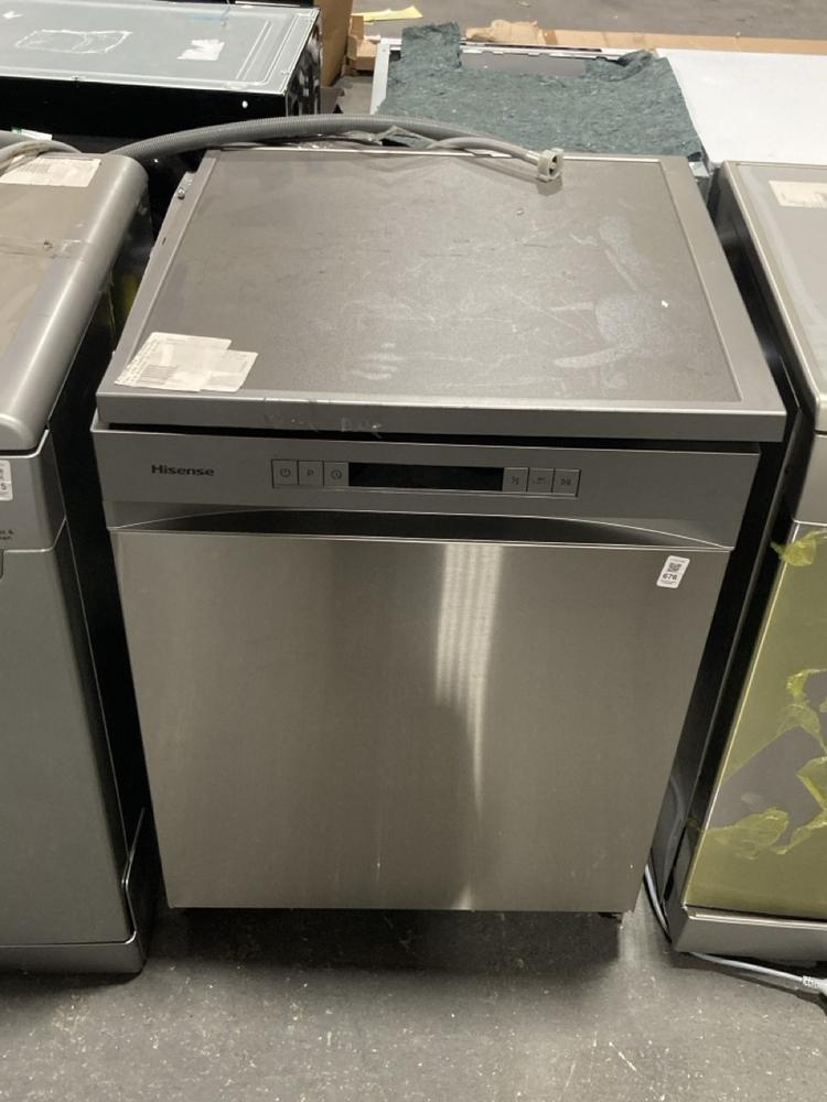 Lot 676  
            Chesterfield SR39 - Collection or Optional Delivery Available 

                
HISENSE FREESTANDING DISHWASHER IN SILVER MODEL: HS622E900KUK ORIGINAL RRP- £309 ...