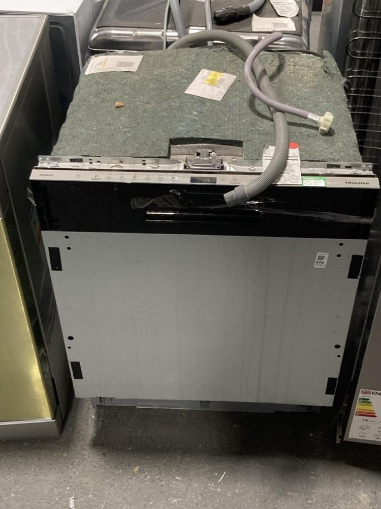 Lot 678  
            Chesterfield SR39 - Collection or Optional Delivery Available 

                
HISENSE FULLY INTEGRATED DISHWASHER IN SILVER MODEL: HV643D90UK ORIGINAL RRP- £44...