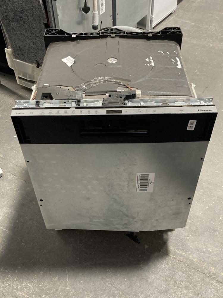 Lot 685  
            Chesterfield SR39 - Collection or Optional Delivery Available 

                
HISENSE FULLY INTEGRATED DISHWASHER IN SILVER MODEL: HV642C65UK ORIGINAL RRP- £44...