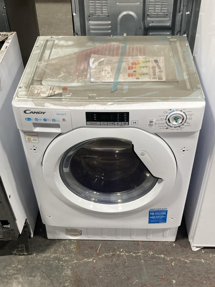 Lot 690  
            Chesterfield SR39 - Collection or Optional Delivery Available 

                
CANDY SMART 8/5KG 1400RPM WASHER DRYER IN WHITE MODEL: CBD485D2E/1-80 ORIGINAL RR...