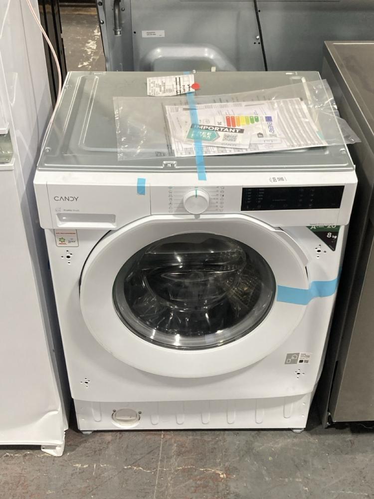 Lot 692  
            Chesterfield SR39 - Collection or Optional Delivery Available 

                
CANDY PRO MIX 8KG WASHING MACHINE IN WHITE MODEL: BC468M4D8J-80 ORIGINAL RRP- £44...