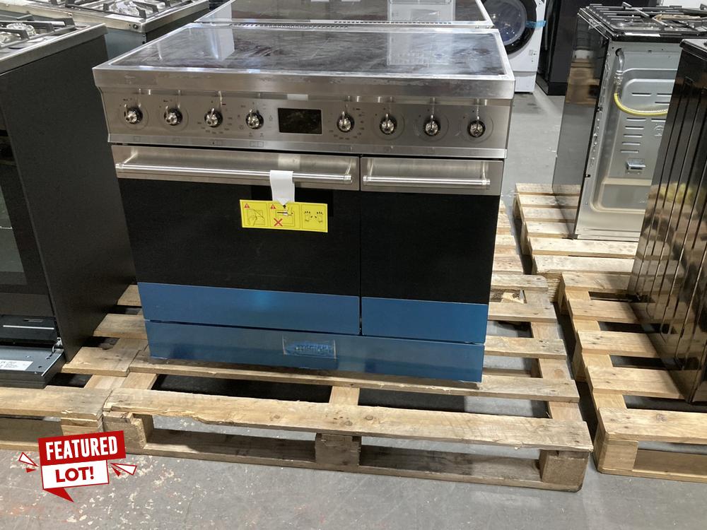 Lot 712  
            Chesterfield SR39 - Collection or Optional Delivery Available 

                
SMEG 90CM ELECTRIC INDUCTION RANGE COOKER MODEL: C92IMX2 ORIGINAL RRP- £1700 (LOC...