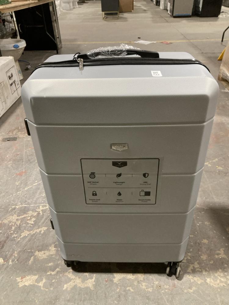 Lot 733  
            Chesterfield SR39 - Collection or Optional Delivery Available 

                
LUGG LARGE LOCKABLE SPINNER IN GREY (LOCATION: A2)