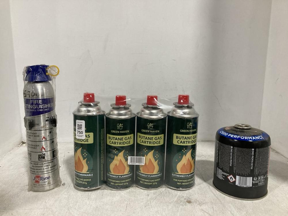 Lot 750  
            Chesterfield SR39 - Collection 

                
7 X ASSORTED ITEMS TO INCLUDE CAN OF BUTANE GAS (COLLECTION ONLY) (LOCATION: A2)