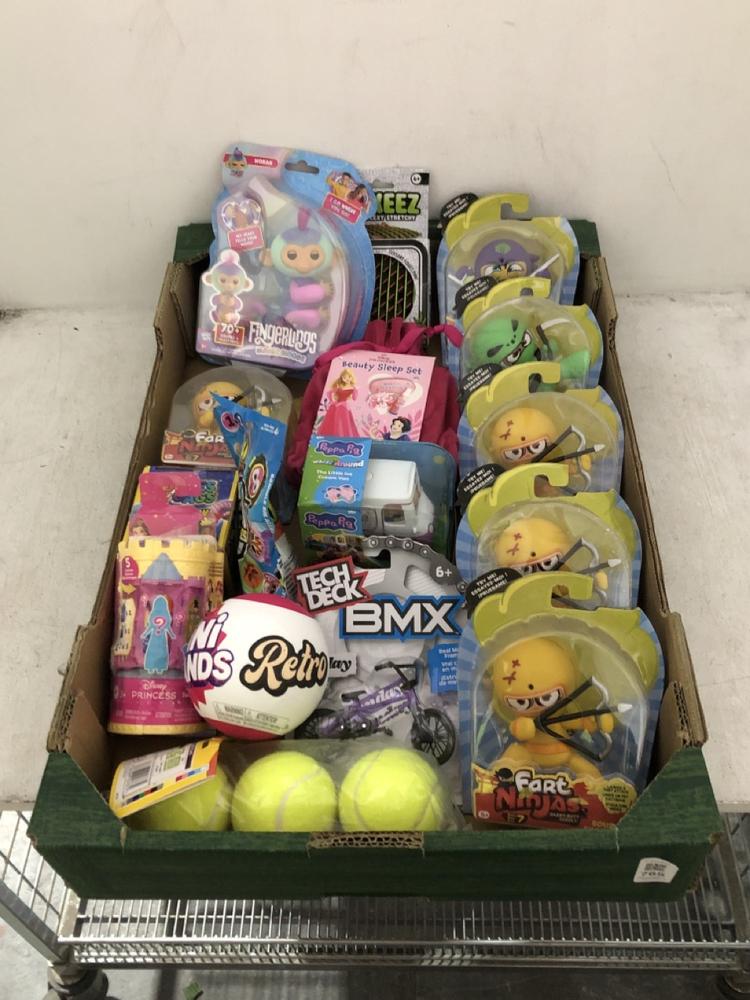 Lot 765  
            Chesterfield SR39 - Collection or Optional Delivery Available 

                
BOX OF APPROX 15 X TOYS TO INCLUDE PEPPA PIG LITTLE ICE CREAM VAN (LOCATION: AR)