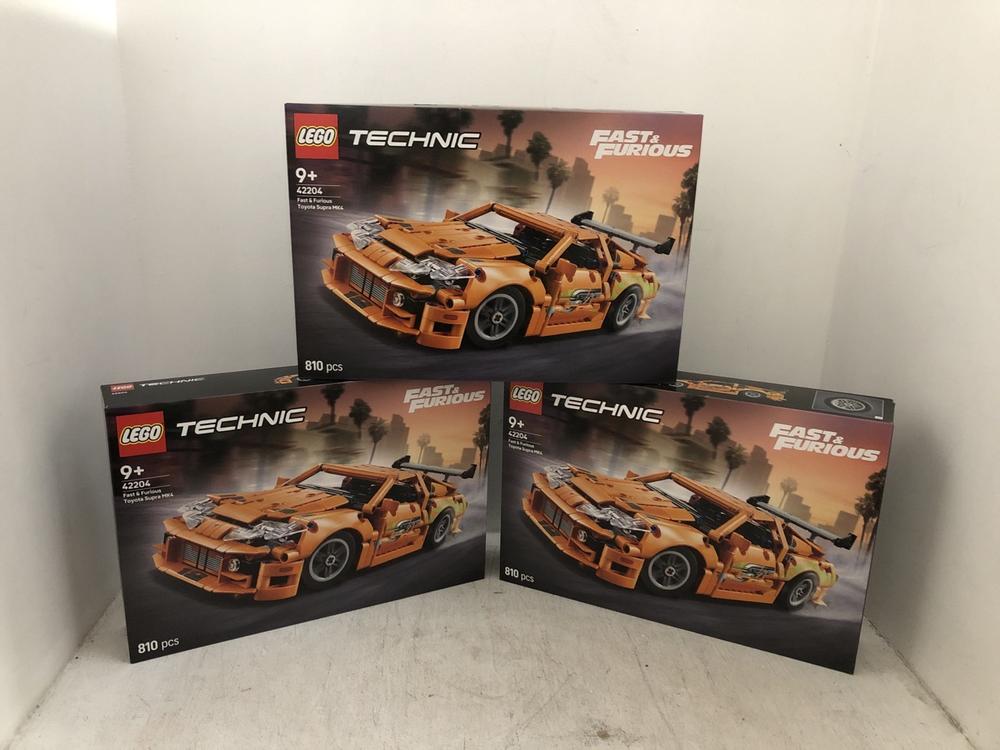 Lot 785  
            Chesterfield SR39 - Collection or Optional Delivery Available 

                
3 X LEGO TECHNIC FAST AND FURIOUS SUPRA (42204) (LOCATION: AR)