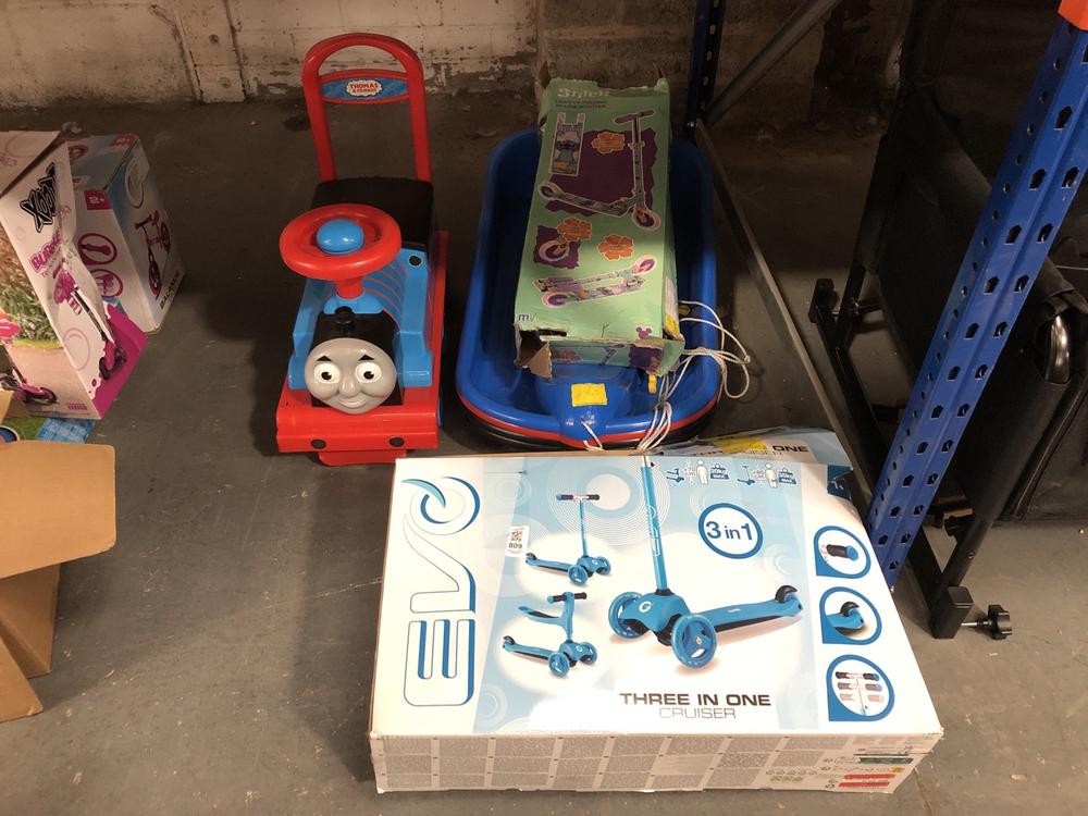 Lot 809  
            Chesterfield SR39 - Collection or Optional Delivery Available 

                
4 X ASSORTED ITEMS TO INCLUDE 3 IN 1 CRUISER EVO (LOCATION: AR)