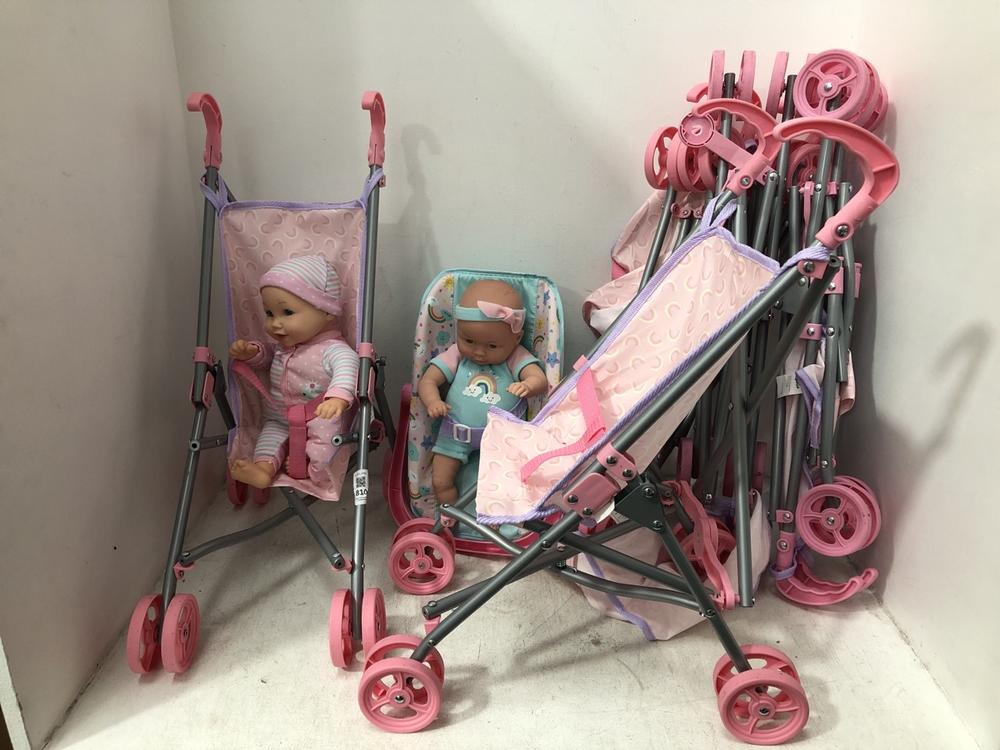 Lot 810  
            Chesterfield SR39 - Collection or Optional Delivery Available 

                
7 X ASSORTED KIDS PUSHCHAIRS (LOCATION: AR)