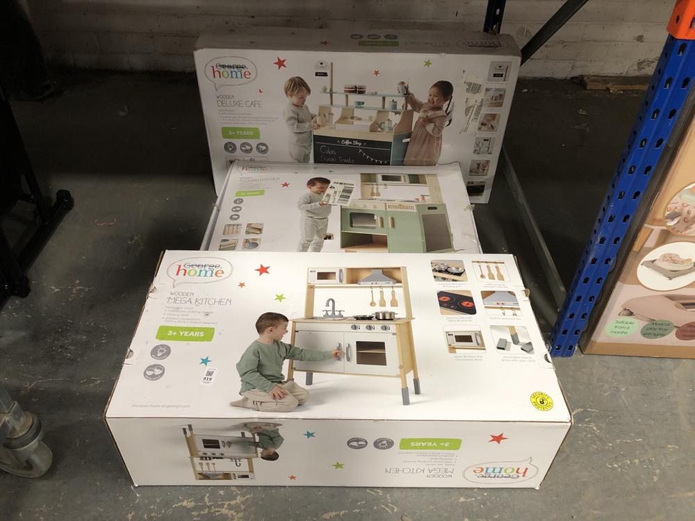Lot 819  
            Chesterfield SR39 - Collection or Optional Delivery Available 

                
3 X ASSORTED ITEMS WOODEN MEGA KITCHEN (LOCATION: AR)