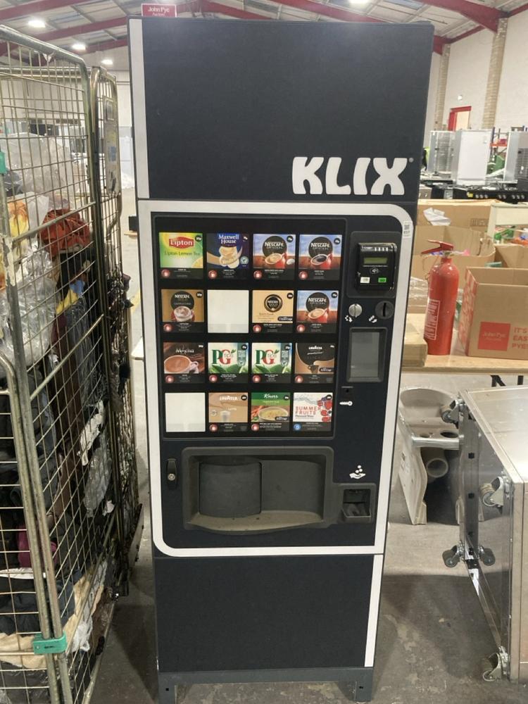 Lot 837  
            Chesterfield SR39 - Collection or Optional Delivery Available 

                
KLIX DRINKS VENDING MACHINE IN BLACK (LOCATION: A2)