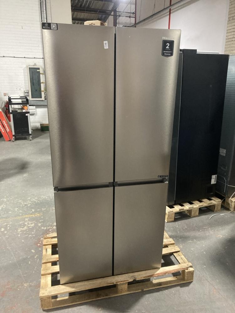 Lot 871  
            Chesterfield SR39 - Collection or Optional Delivery Available 

                
HISENSE FREESTANDING AMERICAN STYLE FRIDGE FREEZER IN SILVER MODEL: RQ5P47-0SAID ...