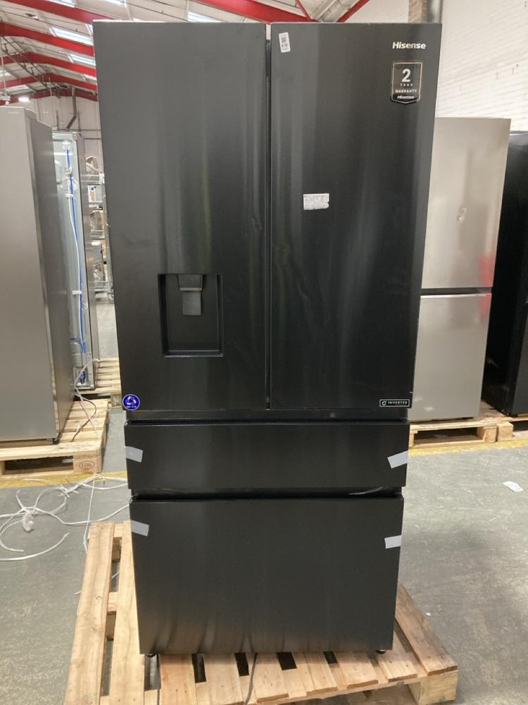 Lot 878  
            Chesterfield SR39 - Collection or Optional Delivery Available 

                
HISENSE FREESTANDING AMERICAN STYLE FRIDGE FREEZER IN BLACK MODEL: RF540N4WFE ORI...