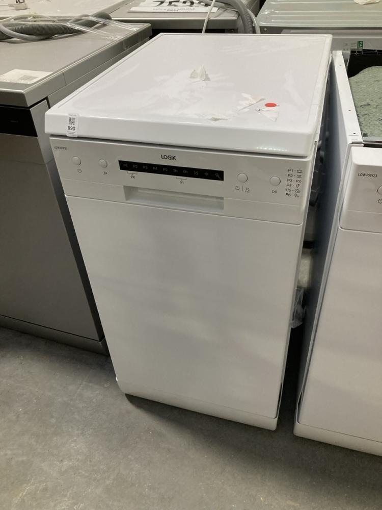 Lot 890  
            Chesterfield SR39 - Collection or Optional Delivery Available 

                
LOGIK FREESTANDING DISHWASHER IN WHITE MODEL: LDW45W23 ORIGINAL RRP- £249 (LOCATI...