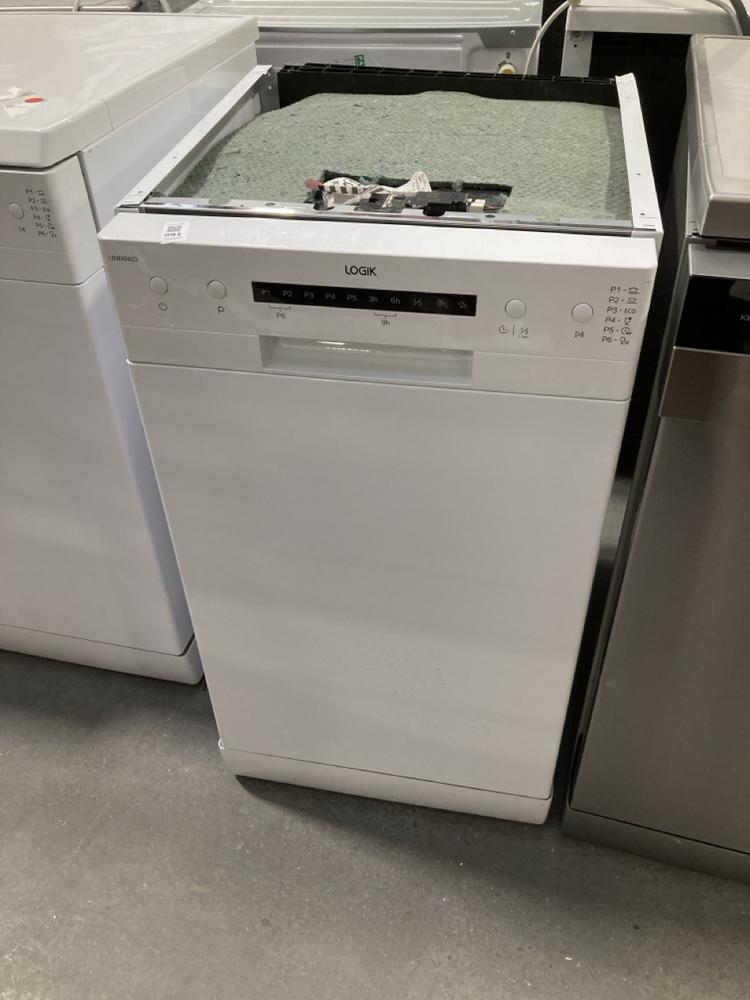 Lot 891  
            Chesterfield SR39 - Collection or Optional Delivery Available 

                
LOGIK FREESTANDING DISHWASHER IN WHITE MODEL: LDW45W23 ORIGINAL RRP- £249 (LOCATI...