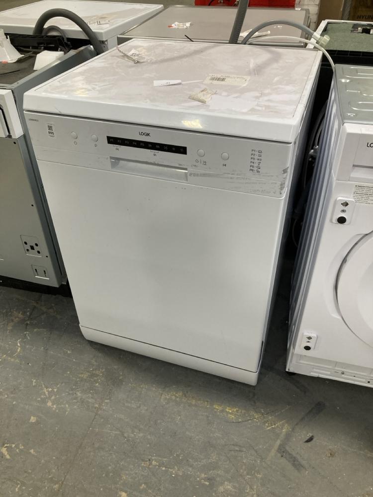 Lot 895  
            Chesterfield SR39 - Collection or Optional Delivery Available 

                
LOGIK FREESTANDING DISHWASHER IN WHITE MODEL: LDW60W23 ORIGINAL RRP- £219 (LOCATI...