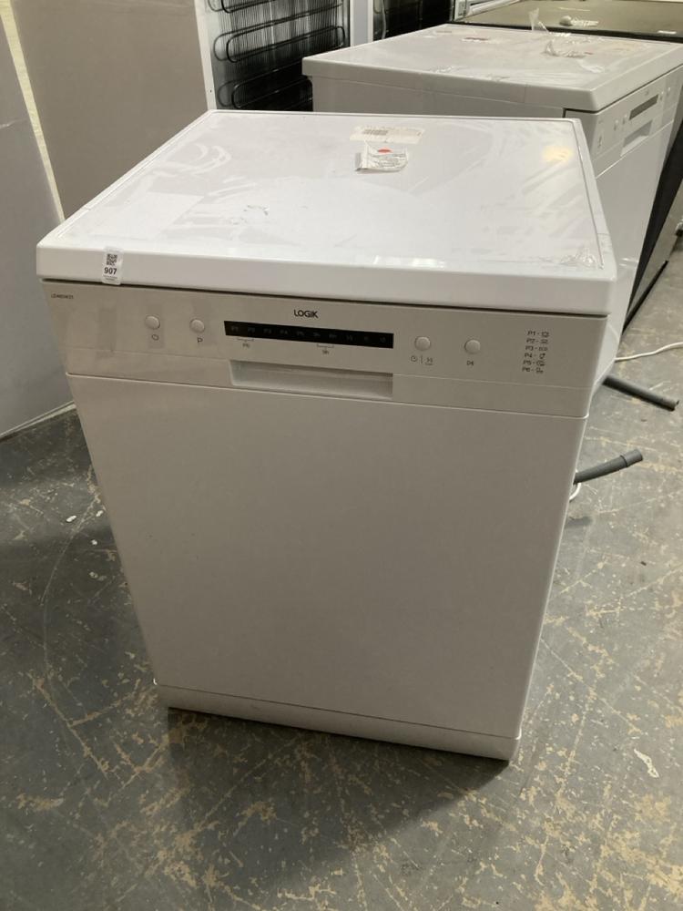 Lot 907  
            Chesterfield SR39 - Collection or Optional Delivery Available 

                
LOGIK FREESTANDING DISHWASHER IN WHITE MODEL: LDW60W23 ORIGINAL RRP- £219 (LOCATI...