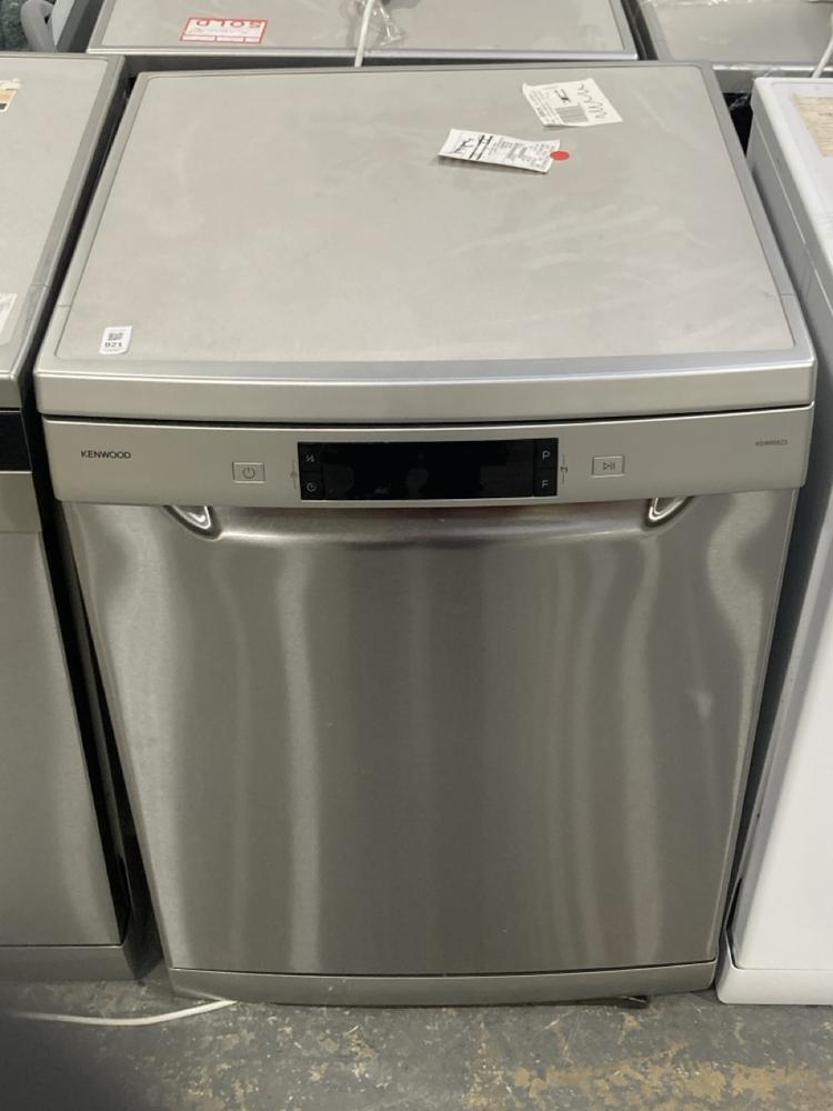 Lot 921  
            Chesterfield SR39 - Collection or Optional Delivery Available 

                
KENWOOD FREESTANDING DISHWASHER IN SILVER MODEL: KDW60X23 ORIGINAL RRP- £349 (LOC...