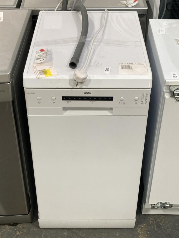Lot 922  
            Chesterfield SR39 - Collection or Optional Delivery Available 

                
LOGIK FREESTANDING DISHWASHER IN WHITE MODEL: LDW45W23 ORIGINAL RRP- £249 (LOCATI...