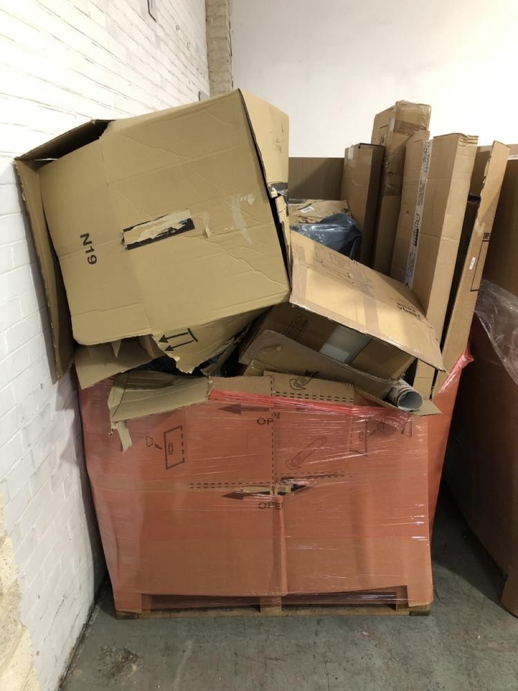 Lot 955  
            Chesterfield SR39 - Collection or Optional Delivery Available 

                
PALLET OF ASSORTED ITEMS TO INCLUDE SWAN MICROWAVE IN WHITE MODEL: SM22036LWHTNA ...