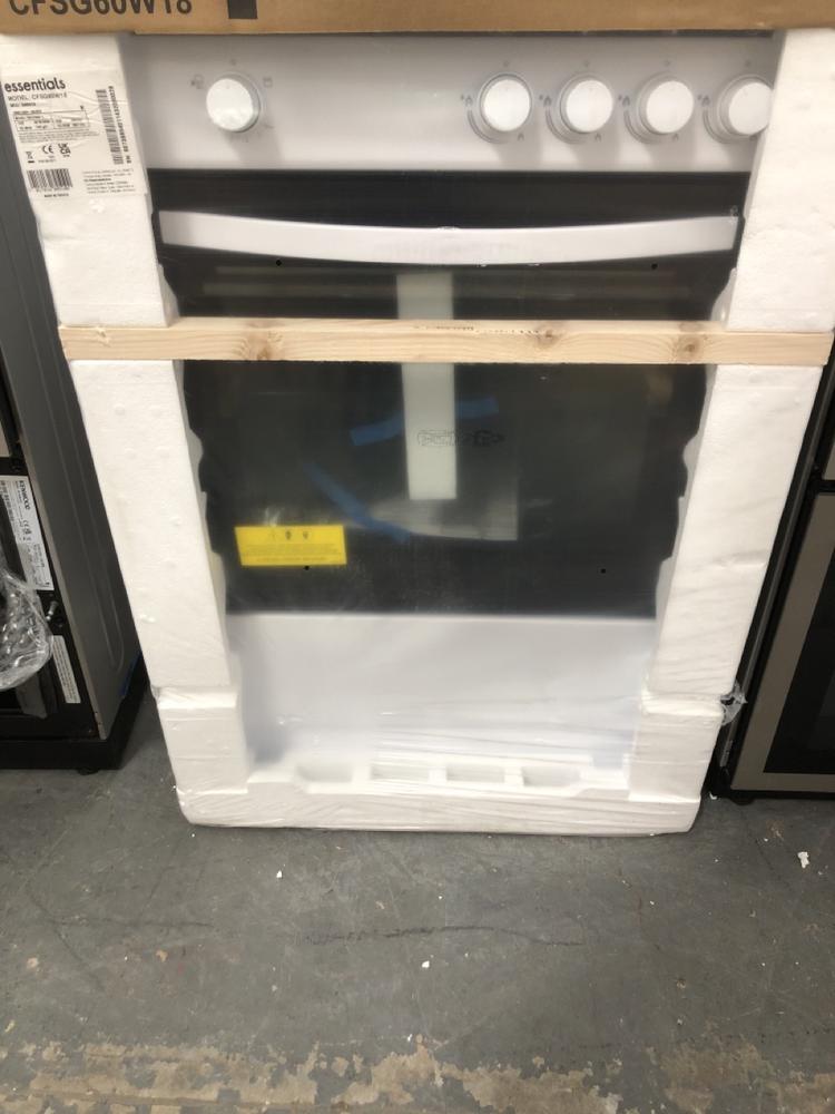 Lot 96  
            Chesterfield SR39 - Collection or Optional Delivery Available 

                
ESSENTIALS 4 BURNER OVEN IN WHITE MODEL: CFSG60W18 ORIGINAL RRP- £269 (LOCATION: B3)