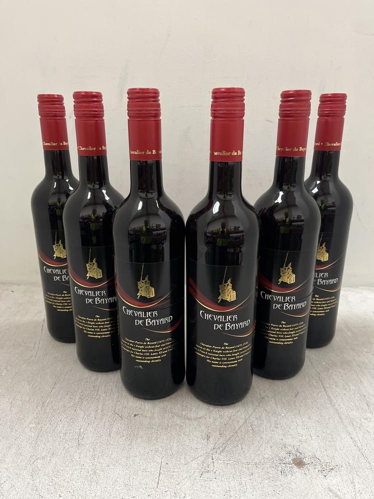 Lot 2  
            Chesterfield SR40 - Collection or Optional Delivery Available 

                
6 X BOTTLES OF CHEVALIER DE BAYARD WINE 2024 750ML ABV 12.5% (18+. ID WILL BE REQ...