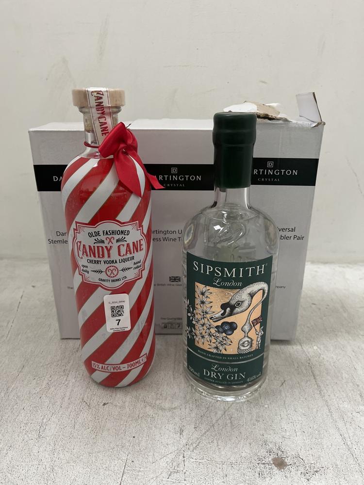 Lot 7  
            Chesterfield SR40 - Collection 

                
SIPSMITH LONDON DRY GIN 700ML ABV 41.6% TO INCLUDE OLDE FASHIONED CANDY CANE CHER...