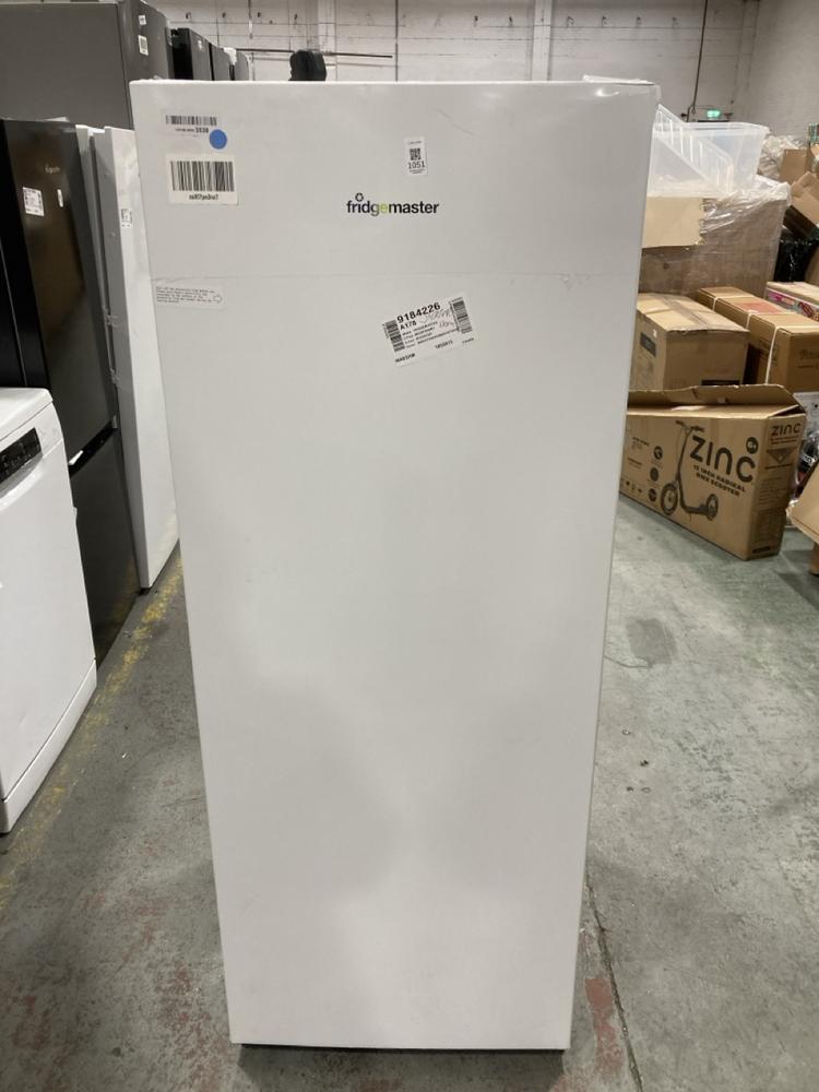 Lot 1051  
            Chesterfield SR38 - Collection or Optional Delivery Available 

                
FRIDGEMASTER UPRIGHT FREESTANDING LARDER FRIDGE IN WHITE - MODEL NO. MTL55242E - ...