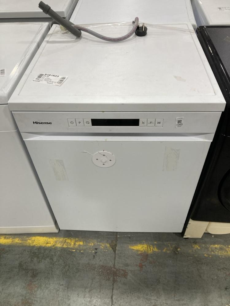 Lot 1065  
            Chesterfield SR38 - Collection or Optional Delivery Available 

                
HISENSE FULL SIZE DISHWASHER IN WHITE - MODEL NO. HS622E90WUK - ORIGINAL RRP £289...